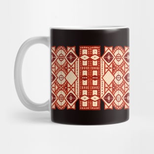 New african abstract textile patterns - Reds Mug